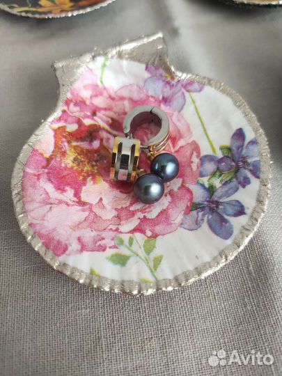 Ракушка гребешок декупаж