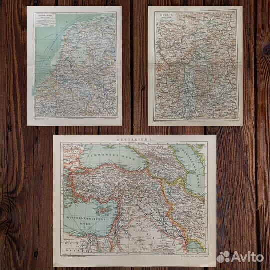 15 Антикварных географических карт 1895