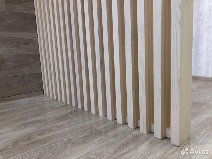 Реечные перегородки, рейки на стену, балки фальшба