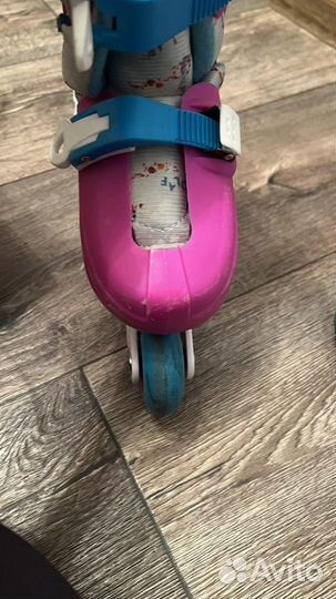 Коньки ролики 2 в 1 раздвижные размер 31-34