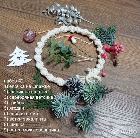 Новогодние венки наборы