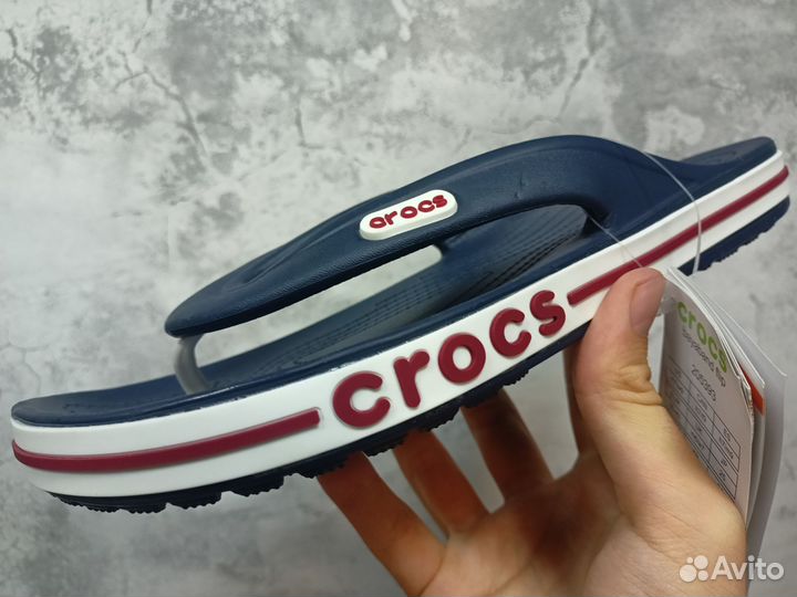 Шлепанцы Crocs navy вьетнамки