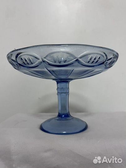 Ваза конфетница, купоросное стекло,подстаканники