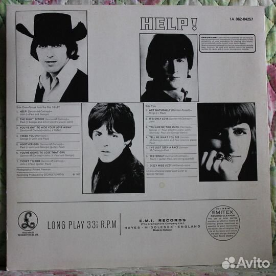 The Beatles Help виниловая пластинка Holland
