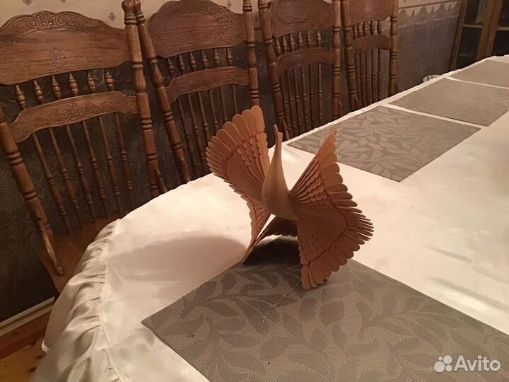 Подсвечник, 2 свечи, птица Феникс