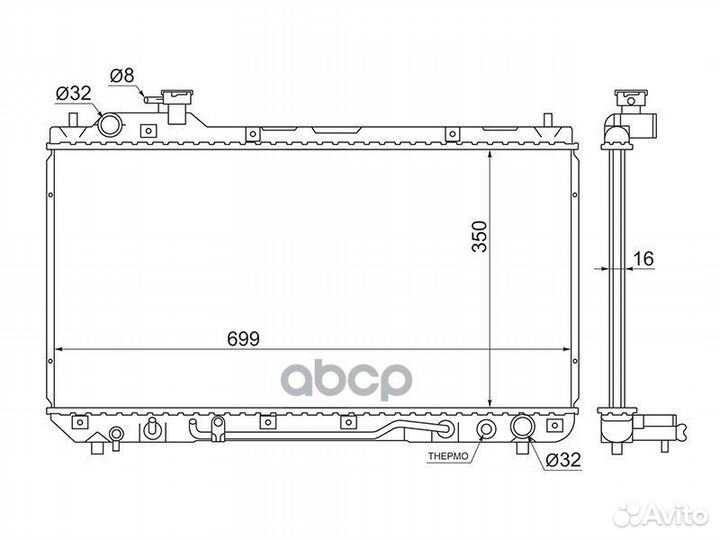Радиатор Toyota RAV4 (XA10) 97-00 TY0004-10-2R Sat