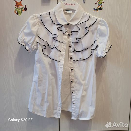 Блузка школьная с коротким рукавом 146, 152