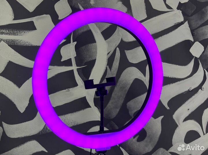 Кольцевая лампа RGB со штативом 33 см