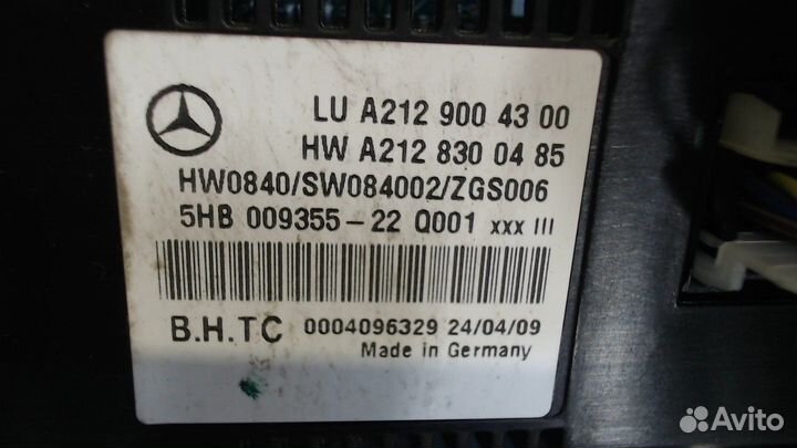 Переключатель отопителя Mercedes E-Coupe C207 2009