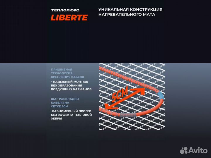 Теплый пол Теплолюкс Liberte 2,0 кв.м