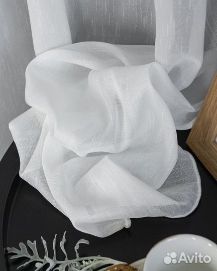 Тюль селена айвори готовый на окна пошив