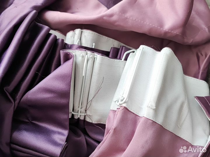 Шторы портьеры на шторной ленте 250*242см