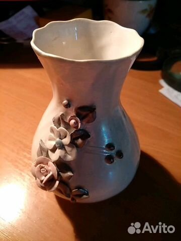 Ваза перламутр костяной фарфор СССР