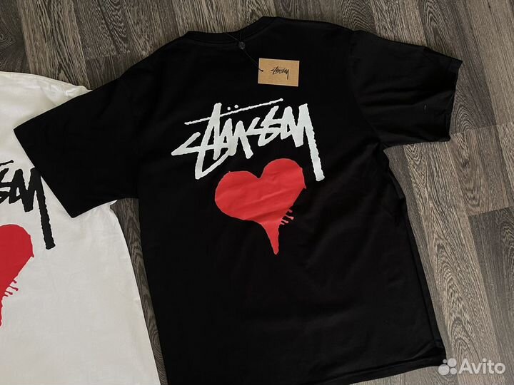 Футболка Stussy Hear Love SS23 сердце