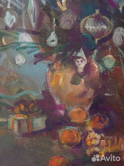 Картина Новогодняя Холст Масло 50*70