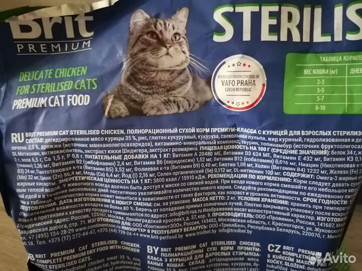 Сухой корм для стерилизованных кошек