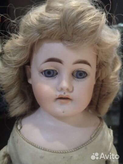 Антикварная кукла,клеймо подкова