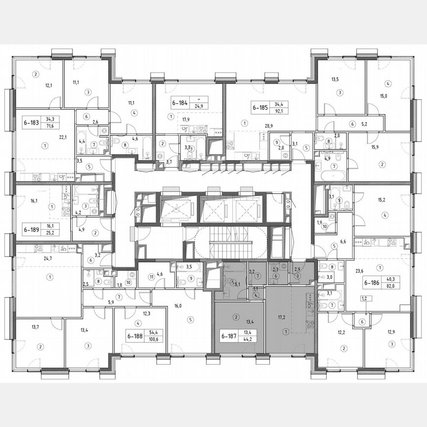 1-к. квартира, 44,2 м², 24/30 эт.