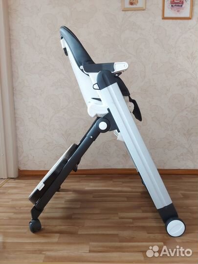 Стул-шезлонг для кормления Lanson бело-черный