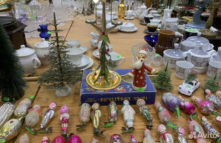 Советские елочные украшения, маски, гирлянды