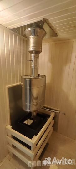 Баня каркасная 7х2,4. Печь, отделка под ключ