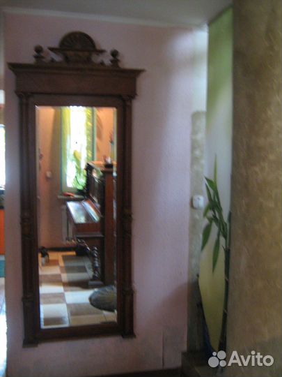 Зеркало антиквариат Грюндерцайт огромное реставр