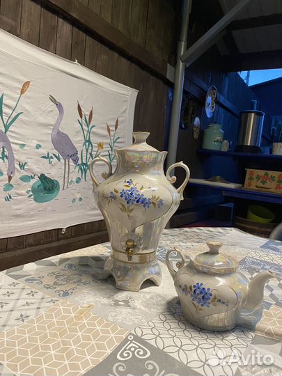 Самовар электрический фарфоровый