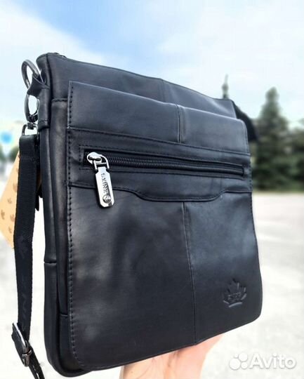 Сумка мужская новая натуральная кожа кожаная