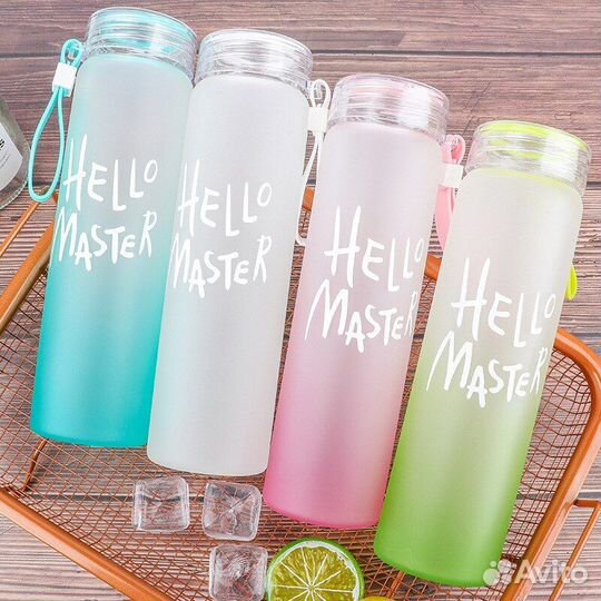 Бутылка для воды стеклянная 550ml