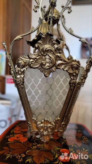 Бронзовый фонарь, люстра СССР