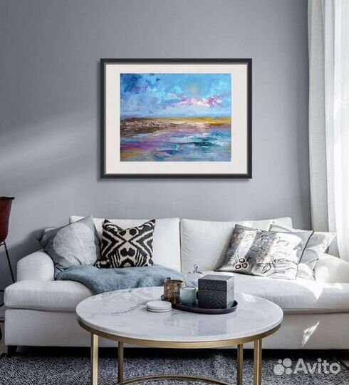 Картина маслом на холсте морской пейзаж