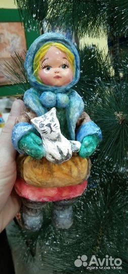 Ватные елочные игрушки