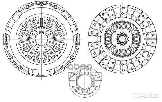 Сцепление в сборе для а/м Toyota Hilux VII (07)