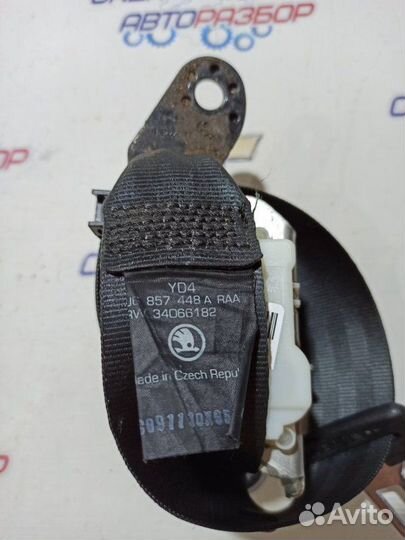 Ремень безопасности задний правый Skoda Fabia 2