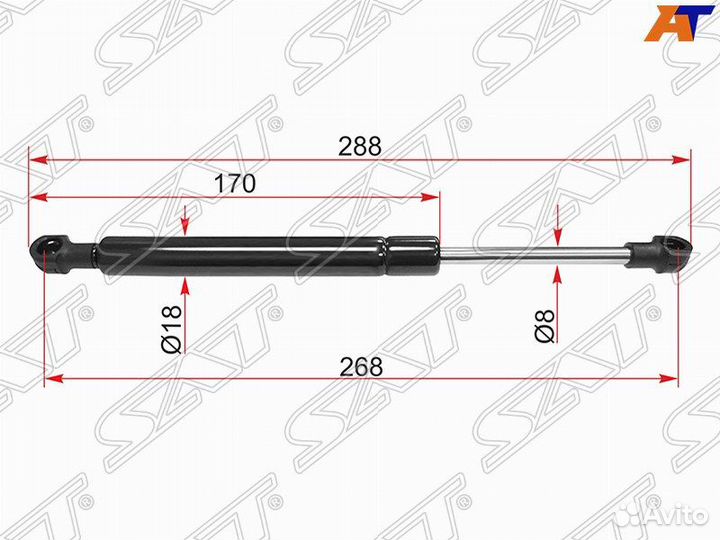 Амортизатор крышки багажника nissan primera P12 с
