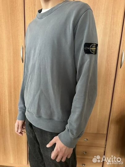 Stone island свитшот серый