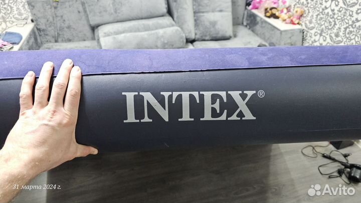 Надувной матрас intex 203x183x25