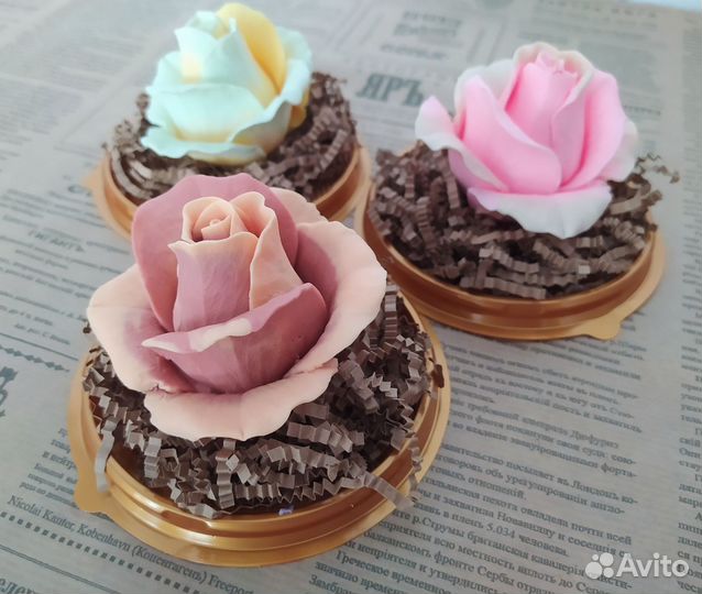 Розы из мыла