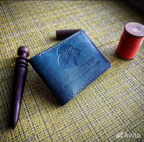 Кожаная обложка на удостоверение, обложка из кожи