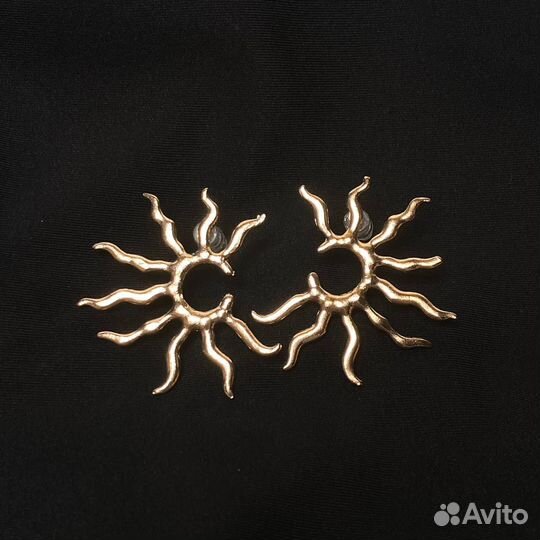 Серьги новые солнце бижутерия