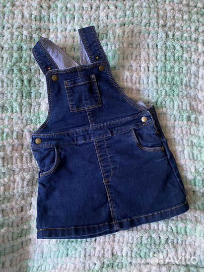 Джинсовый сарафан для девочки 86 92