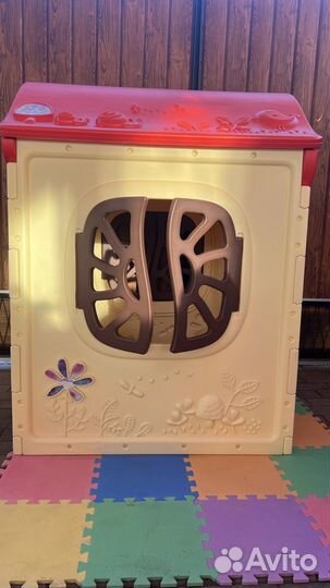 Детский пластиковый игровой домик для дачи, дома