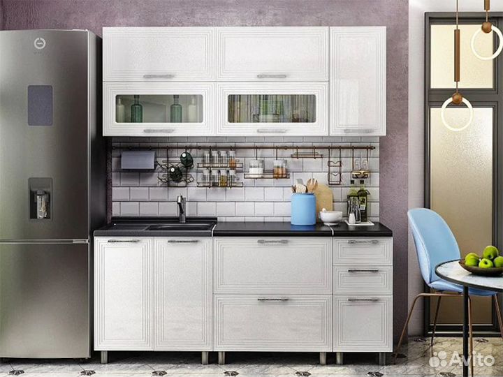 Кухня Монро тумба 7Р1 корп белый фасад 7Р1 монр