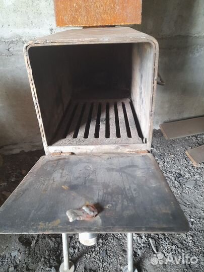 Печь буржуйка с теплообменником для гаража