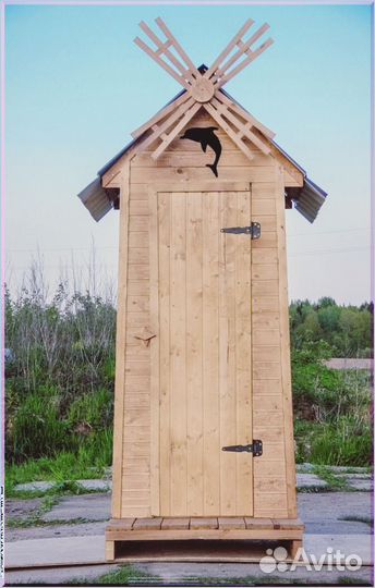 Дачный туалет деревянный с установкой щйр 278