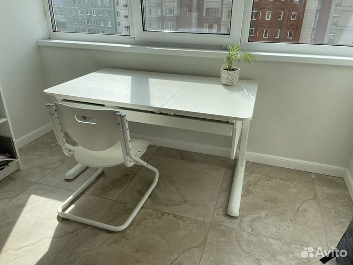 Парта растущая Астек Лидер 120 с выдвижным ящиком+