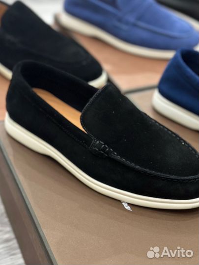 Лоферы мужские Loro Piana замшевые