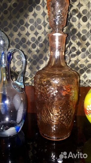 Кувшин с пробкой стекло СССР