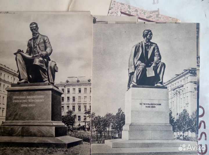 Открытки чистые пк памятники Ленинграда1957г