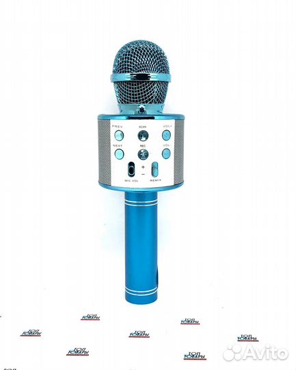 Караоке-микрофон-колонка Wster голубой